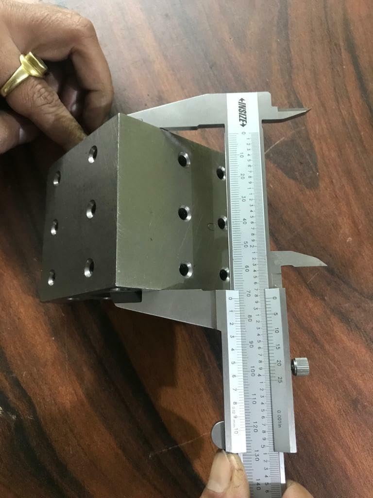 ANGLE PLATE 3x3x3" stepped,Precision Hardened Ground w. tapped holes 0.0002" USA-Amz720