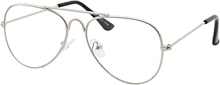 grinderPUNCH Kids Fake Aviator Eye Glasses Clear Lens Children's Non Prescription (Age 3-10)