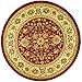 SAFAVIEH Lyndhurst Collection 6' Round Red / Ivory LNH212F Traditional Oriental Non-Shedding Dining Room Entryway Foyer Living Room Bedroom Area Rug