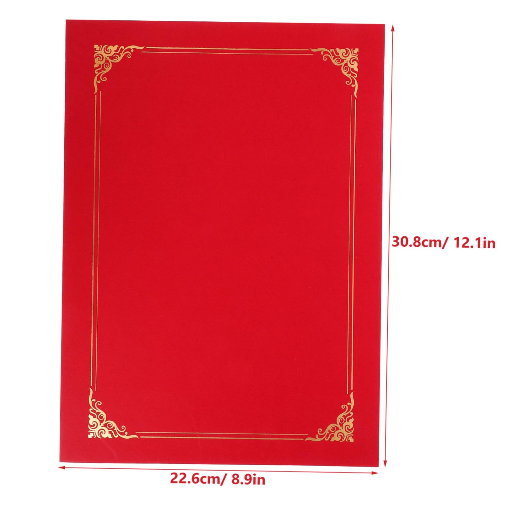 4 Pièces Lot de Pochettes Papier Rouges pour Certificats Protège Documents et Portables Couverture Rigide pour Diplômes et Photos Protège et Présente Vos Récompenses avec Élégance