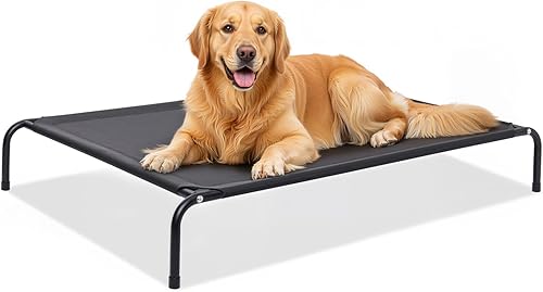 Miniatura 8 de Cama elevada para perros, camas elevadas para perros al aire libre, camas para perros medianos, impermeable para interiores y exteriores, hamaca