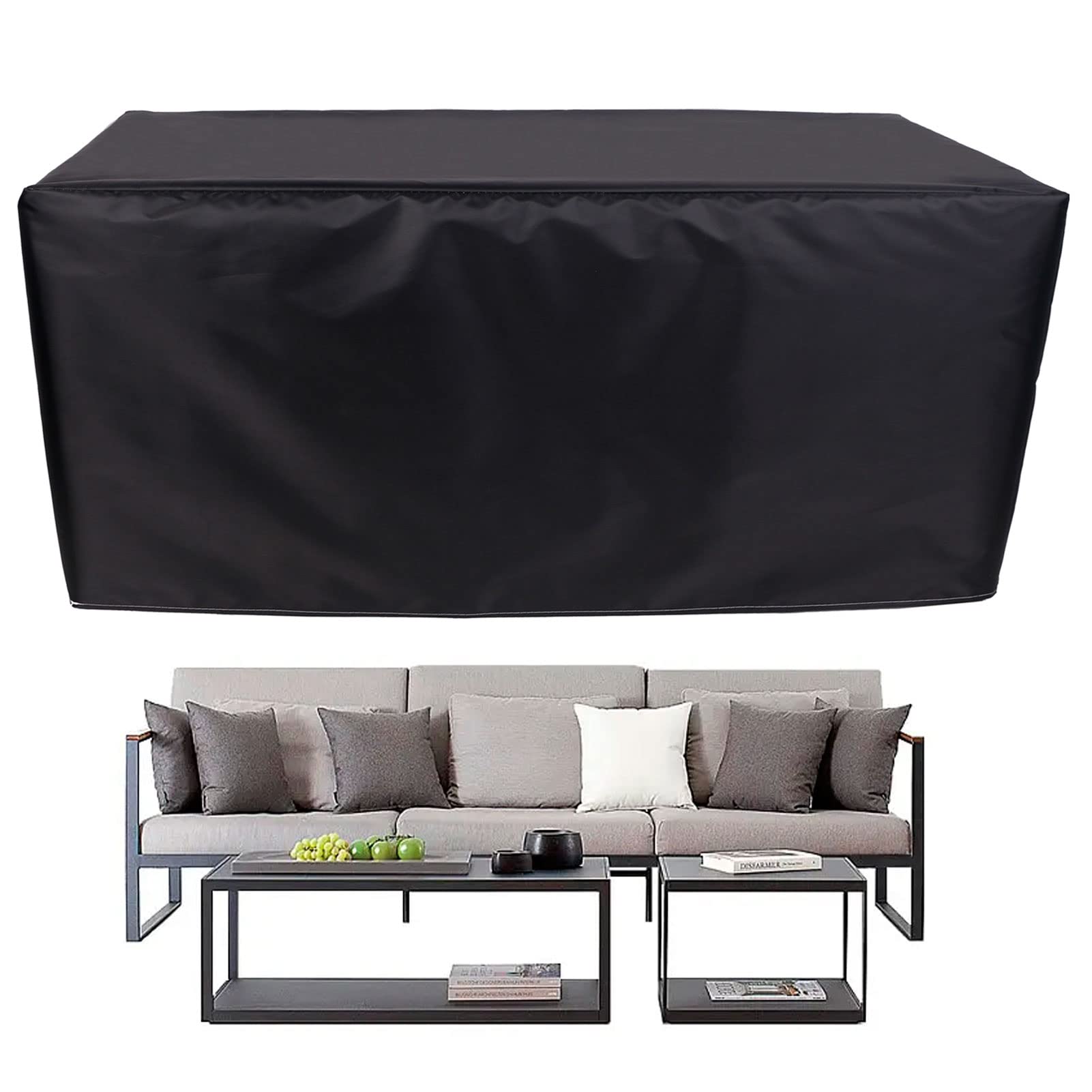 Pokrowiec na sofę na patio o dużej wytrzymałości Wodoodporna 200x140x90cm, ogólnego przeznaczenia, pokrowiec na meble ogrodowe na patio, prostokątne pokrowce na meble ogrodowe