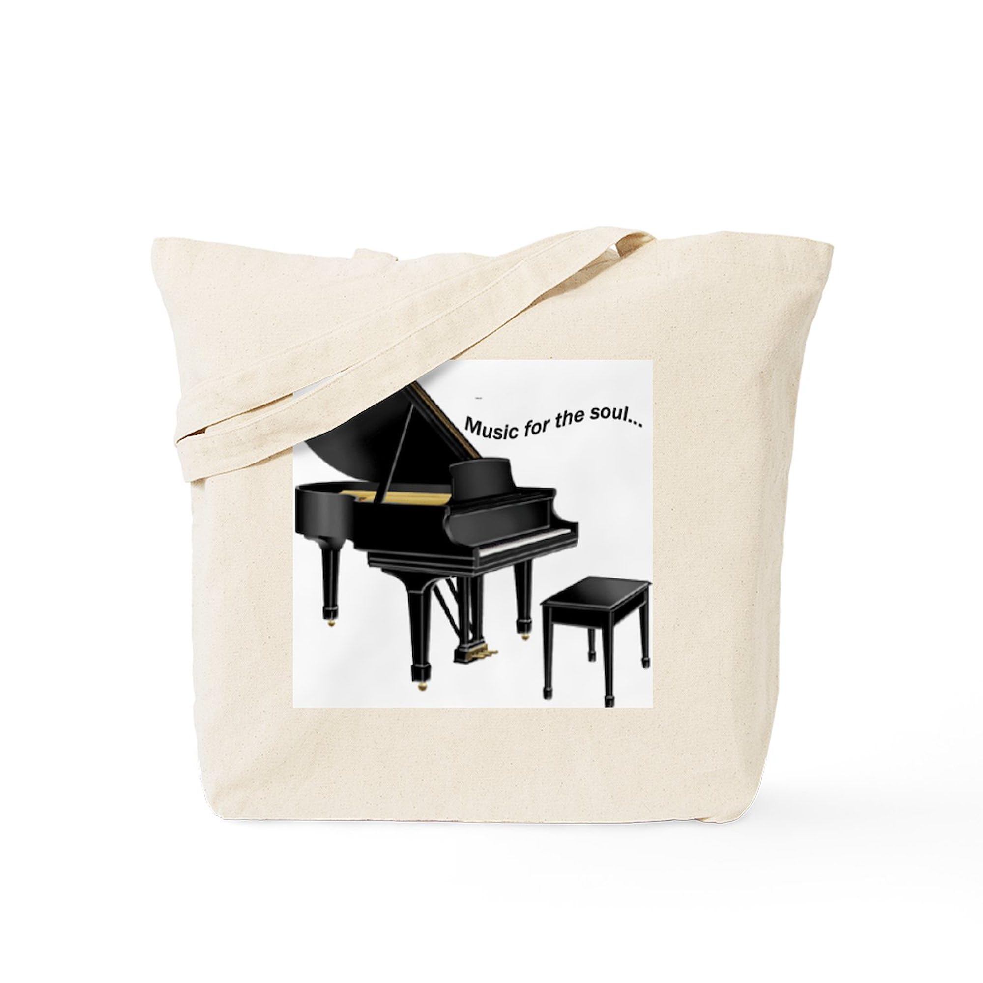 CafePress Music For The Soul Tote Bag Natural Canvas Tote Bag, Reusable Shopping Bag
