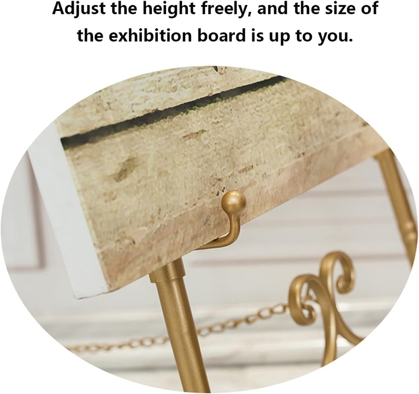 Artist Painting Easels, Wedding Welcome Photos Holder Floorstanding Trade Poster Shows Display Stand, Angle and Height Adjustable Durable (Color : Red Copper, Size : 150cm) (White 120cm)