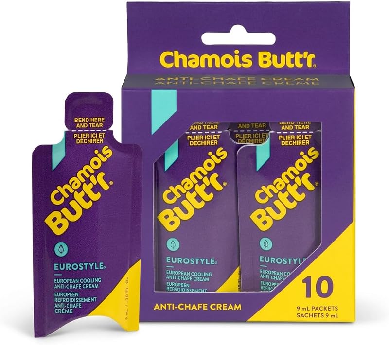 Creme corporal Chamois Butt'r Eurostyle, pacote com 10 sachês de 9 mL