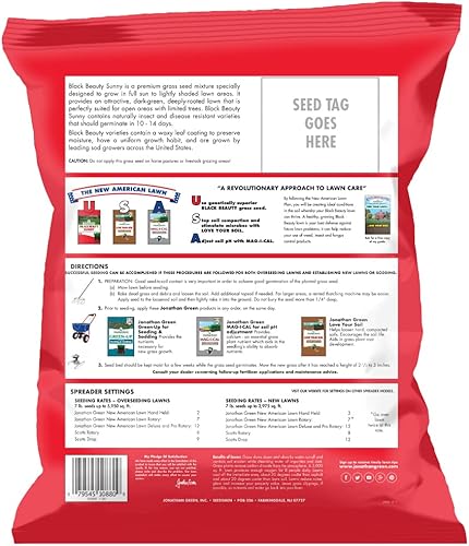 Miniatura 9 de Jonathan Green 10895 Black Beauty Sunny Grass Seed - Semilla de césped de temporada fría 1 libra