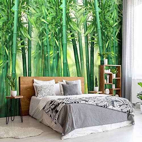 Wxhfm - Green Bamboo Forest Wallpaper For Bedroom Large Wall Mural Living Room Adhesive Fabric Decor - 137"X96"（Not Peel And Stick） #TOP3