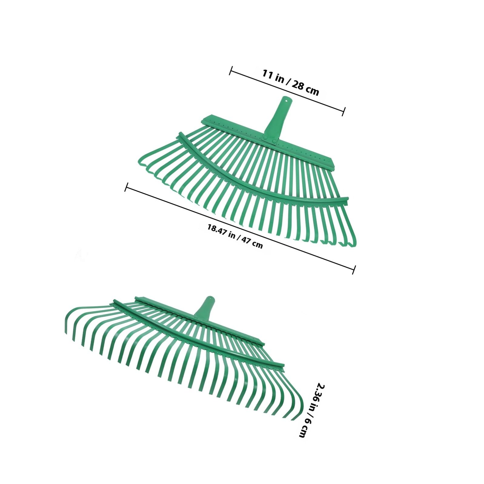 Gartenrechenkopf aus Robustem Stahl Laubrechen Ersatzkopf Leicht und Langlebig Vielseitig für Rasen Künstlichen Rasen und Laubentfernung Ergonomisch Stabile Konstruktion