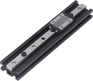 Walfront Aluminum Profile Rail for CNC Laser Engraving Machine 3D Slider Printer, 12H Extrusion Linear Rail + 2040 V Type Aluminum Profile Guide Rail Slider(200mm)