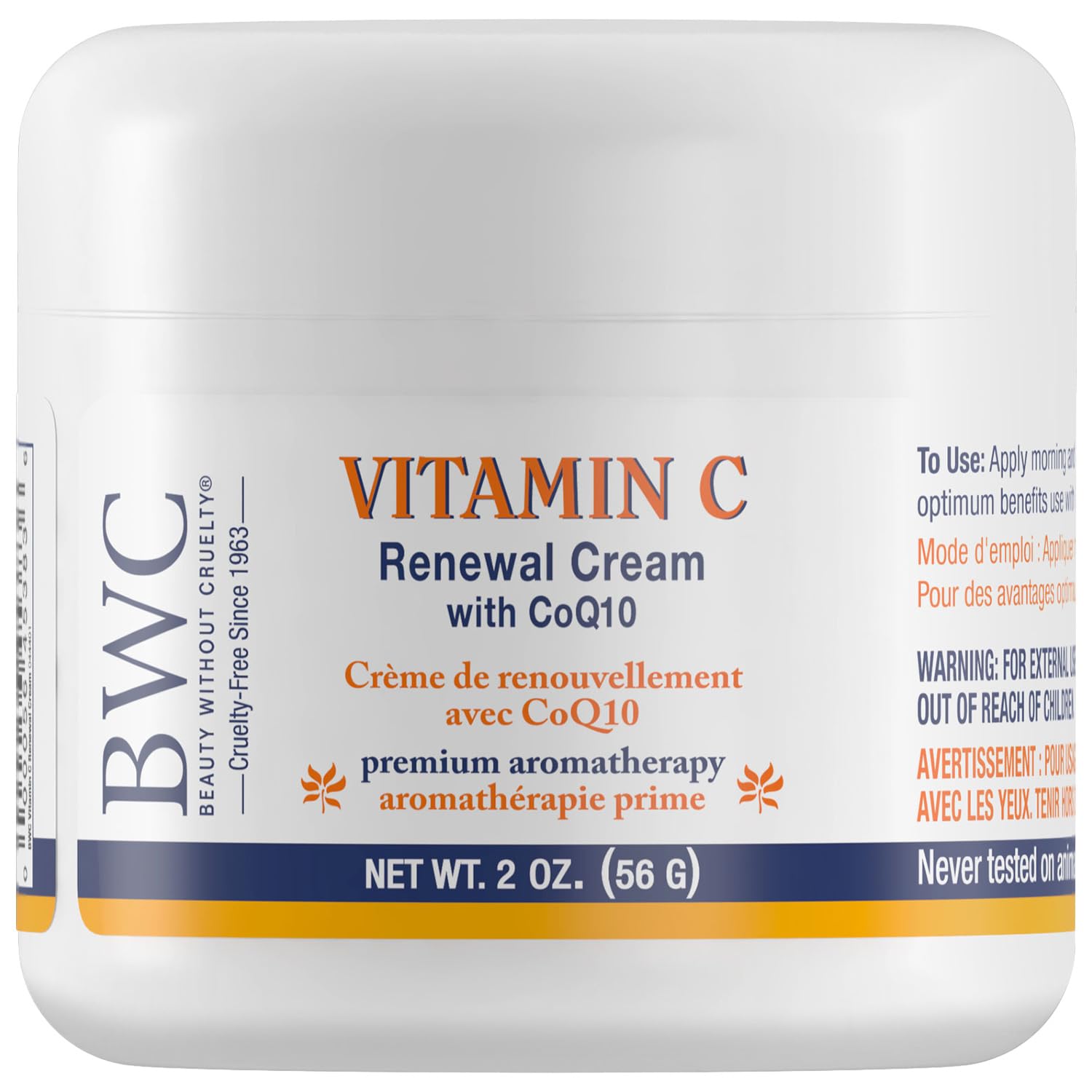 Vitamin C Renewal Cream with CoQ10 – Premium Aromatherapy Face Cream, Vegan-Friendly & Cruelty-Free, 2 Oz