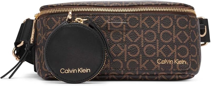 Millie Novelty Belt Bag, Brown/Khaki/Black, One Size | Women's, Travel, Event, Removable Coin Purse, 1 Exterior Slip Pocket