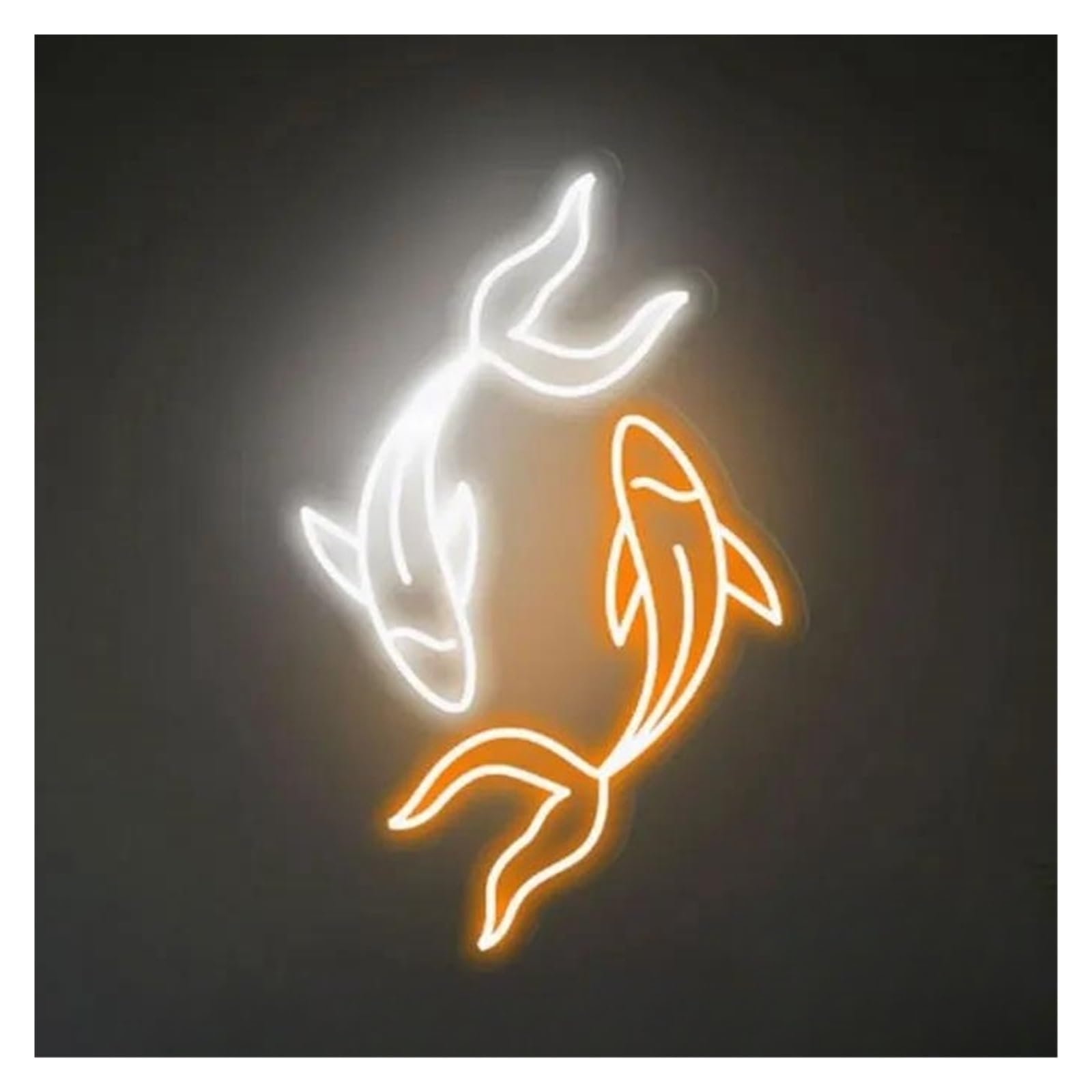 Lemst B Signs Lamp Fish Neon Sign Light Dimmable Us Powered For Store Game Room Edroom Ar Clu Restaurant Shop Home Wall Art Decor Night Lamp 40Cmx24cm(B)