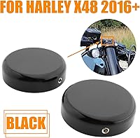 Vista 6 de Tapa de tuerca de vástago de horquilla superior negra para Harley-Davidson XL1200X 48 2016-2022