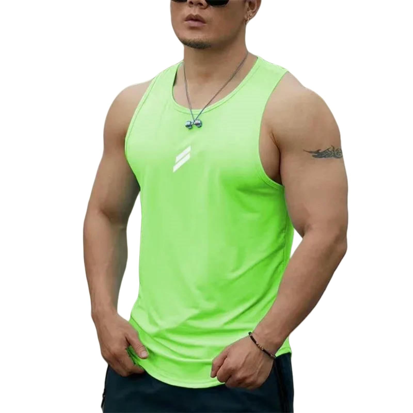 Kamizelka fitness na lato, męska tank top casualowy okrągły dekolt siateczka koszulka sportowa top fitness top bez rękawów kamizelka szybkoschnąca niebieska XXL