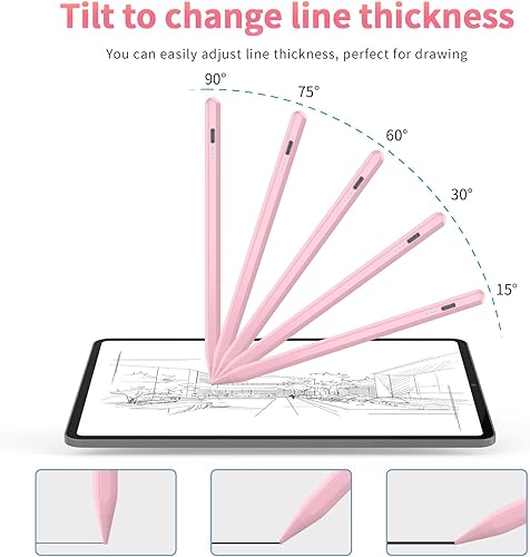 Miniatura 7 de Lápiz óptico para iPad (2023-2018) con rechazo de palma, lápiz compatible con iPad 109876 generación, iPad Air 543 generación, iPad Pro 11 y 12.9