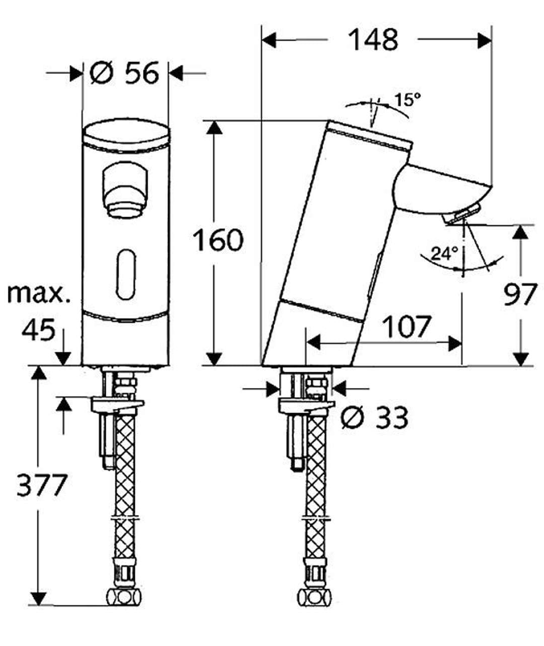 Image secondaire de Schell – wT mitigeur électronique puris e 9 V type d'eau froide Chrome HD-K