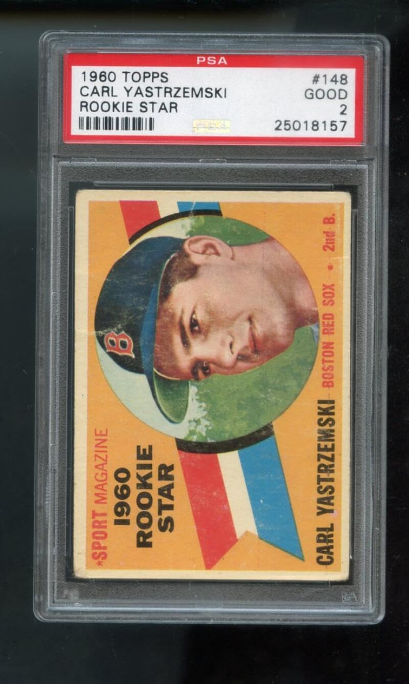 1960 Topps #148 Carl Yastrzemski ROOKIE Star RC PSA 2 Graded Baseball Card MLB Boston Red Sox