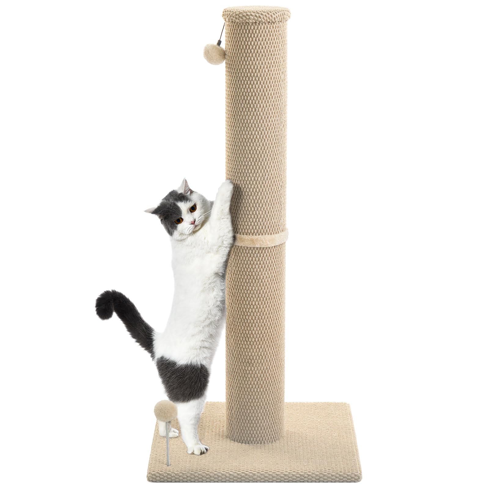 Cat Craft Cat Scratching Post Large Reticulate Carpet Scratching Post for Indoor Cats, Tall Cat Scratch Post, Carpet Cat Scratcher with Replaceable