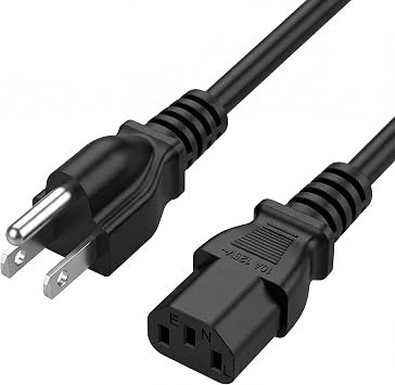 10Ft Universal AC Power Cord 3 Prong Treadmill Extension Cable | for Computer Monitor, Horizon Fitness Treadmills, Superfit, BowFlex, Sole E35 E55 F63 F80,Goplus, Walking Pad