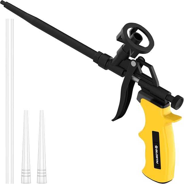 BLOSTM Expanding Foam Gun Applicator - Heavy Duty Expandable Foam Filler Caulking Gun, Easy to Clean Foam Insulation Applicator Gun for Caulking, Filling & Sealing DIY Projects