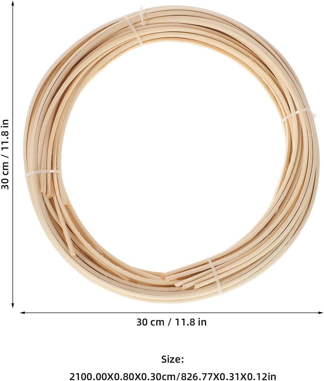 UKCOCO Chair Caning Material, 69ft Rattan Spline for Wicker Repair