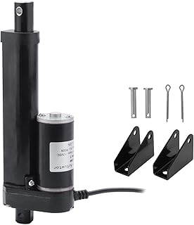 DasMarine 4" Stroke Linear Actuator with Mounting Bracket for Recliner TV Table Lift Massage Bed Electric Sofa,Linear Electric Actuator 225LBS Load Capacity 10mm/s Speed 12V DC,Black,Indoor Outdoor