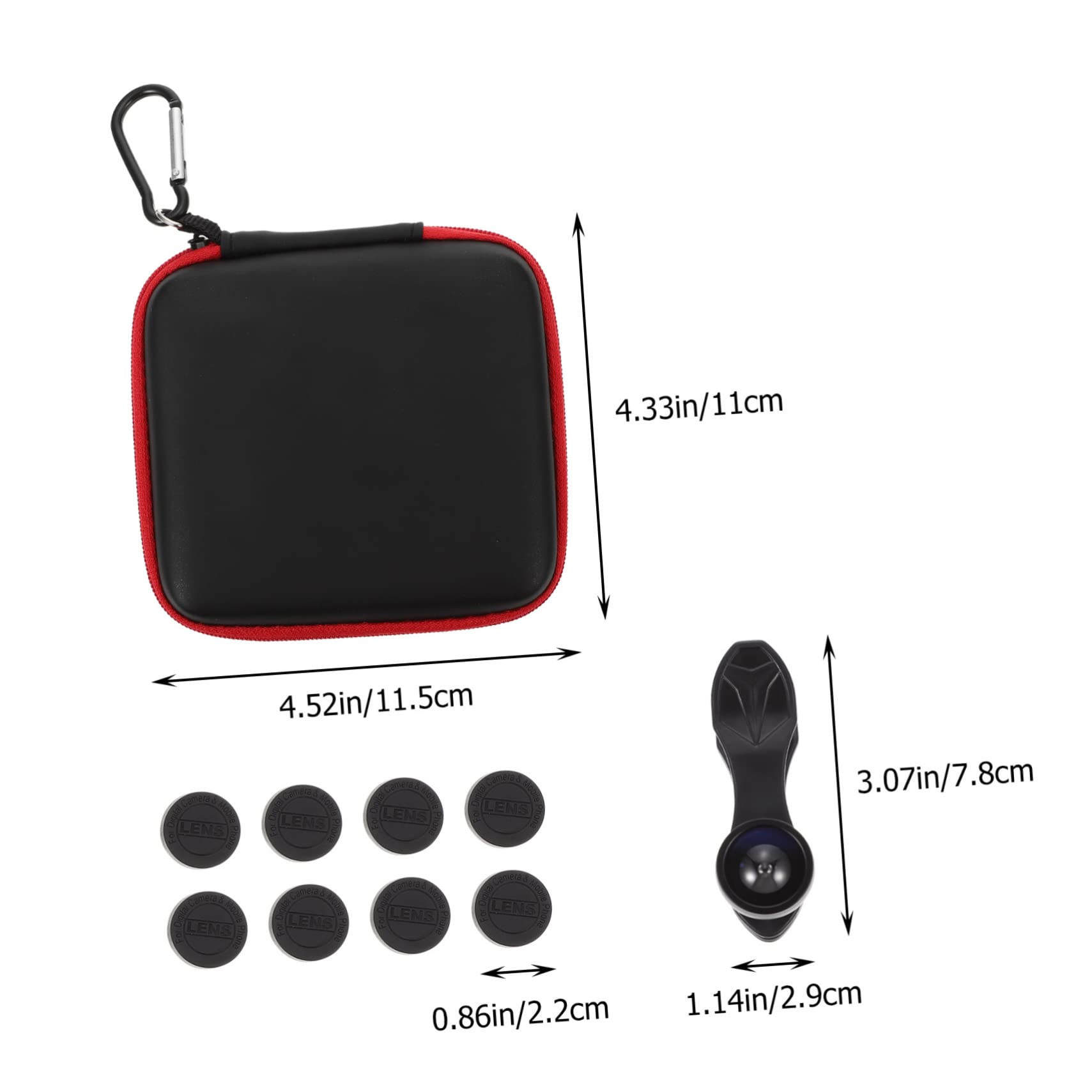 Kit Di Lenti Per Telefono Clip Obiettivo Macro Portatile e Grandangolare Per Fotocamera Cellulare Vetro Lega Di Alluminio