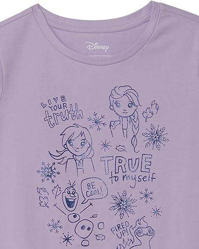 Miniatura 2 de Tienda Essentials Disney Marvel Star Wars Frozen Princess Camisetas de manga corta para niñas y niños pequeños, multipaquetes