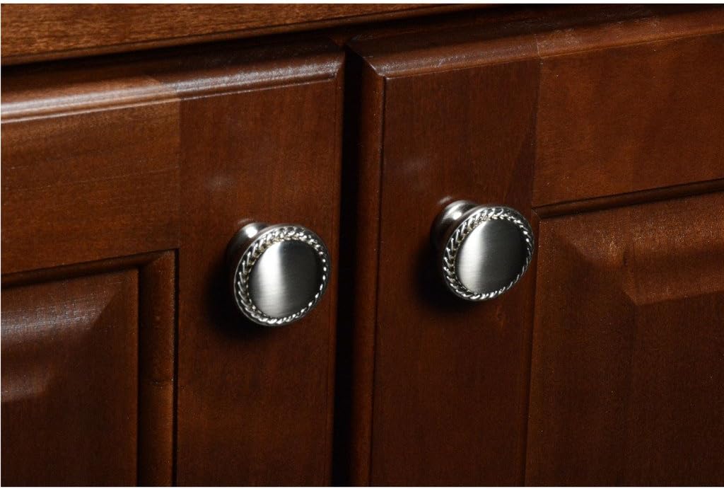 Knob Deals #1699-1-3/16" Cabinet Knob, Brushed Nickel - 10 Pack