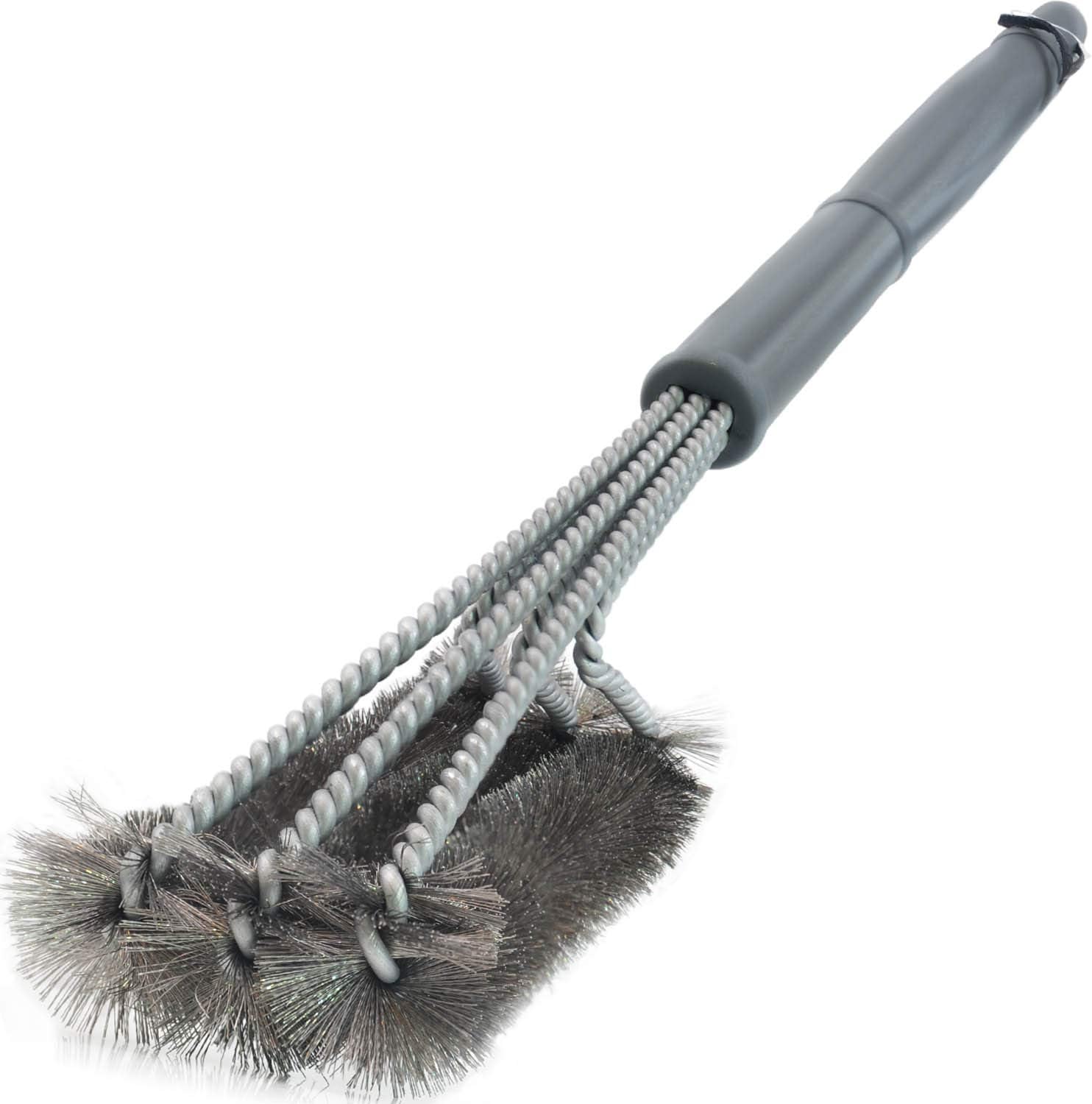 BBQ Grill Brush Stainless Steel 18" Barbecue Cleaning Brush w/Wire Bristles & Soft Comfortable Handle - Perfect Cleaner & Scraper for Grill Cooking Grates : Patio, Lawn & Garden