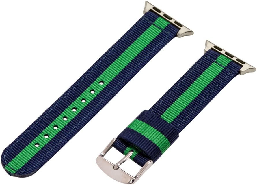 Clockwork Synergy- 2 Piece SS RAF Ballistic Watch Band, Apple Watch Bands Compatible with Apple Watch 42mm for iWatch Series
