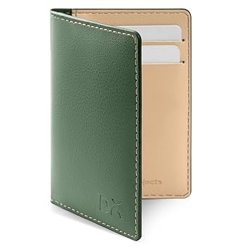 DailyObjects Hunter Green Log Bi-Fold Wallet | Compact and Travel Friendly Structure | Durable, Contemporary, and Sophisticated | Premium Pebbled Leather | Manufactured in India | for Men - image, photos