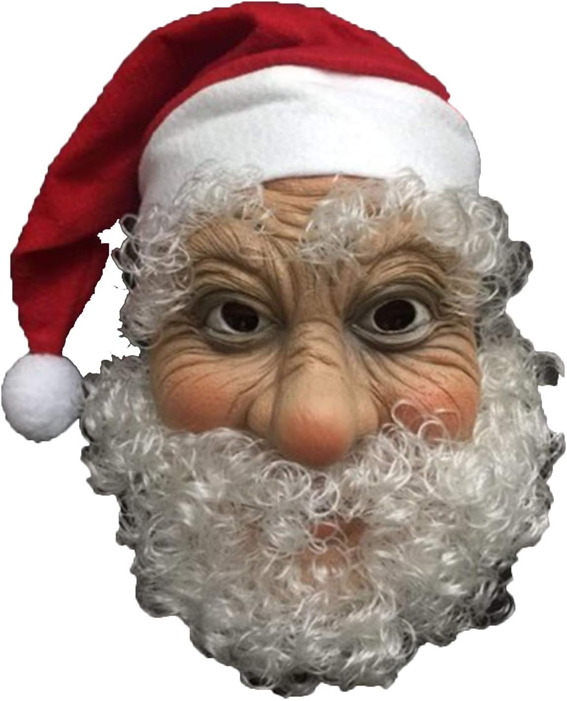 超安い品質 サンタクロースラテックスは 現実的なフルフェイスラテックスは白ひげ 子供の大人のためのred Hatのサンタコスプレ衣装と赤い帽子サンタマスクマスクマスク 3枚 B パーティーハット