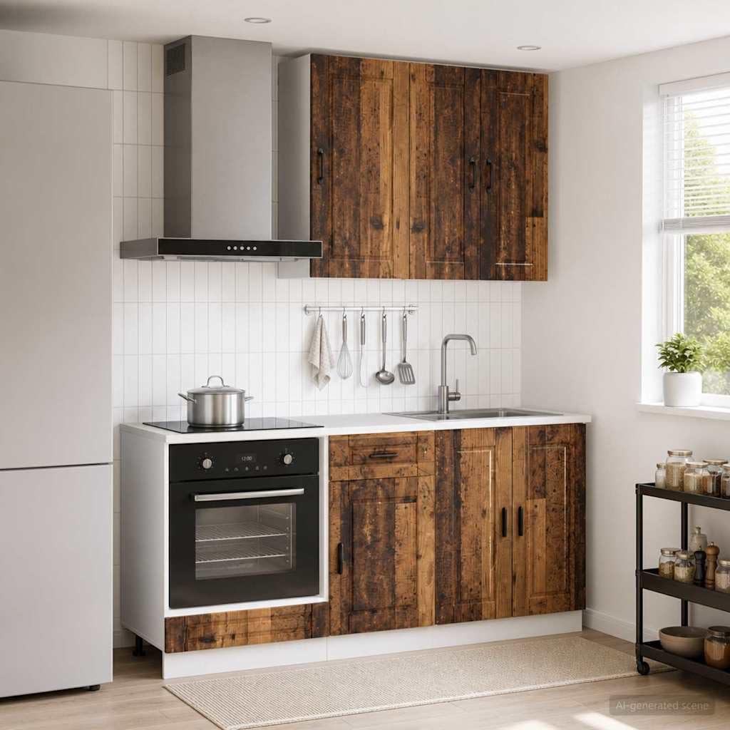 Generisch Kücheneinheit Porto 5 STK. Altholz Holzwerkstoff 93.85kg