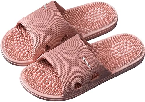 Pantuflas de masaje para mujeres y hombres, acupresión para pies, fascitis plantar, deslizadores, sandalias de reflexología, zapatos de ducha