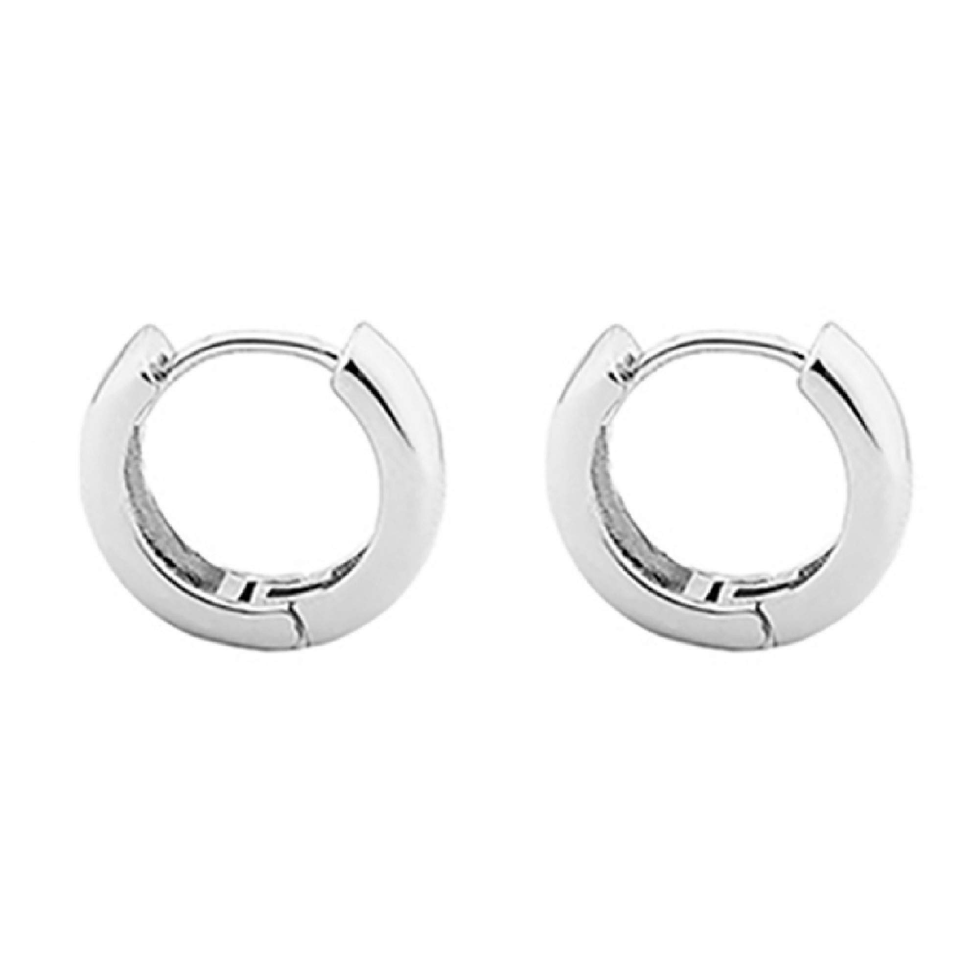 Allison Rose Atelier– Chunky Huggie Hoops – Minimal Brass Hoop Earrings for Women