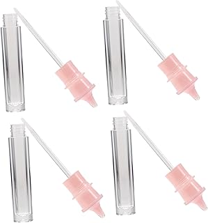 FRCOLOR 4Pcs Tubo Vazio De Farol Brilho Labial Tubo De Brilho Labial Tubo De Brilho Labial Lavável E Reutilizável Recipientes De Brilho Labial Portátil Recipiente De Brilho Labial