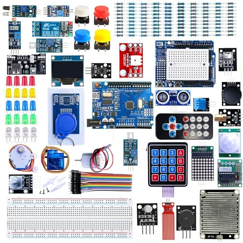 Image of DIY Ultimate Starter Kit with UNO Controller Board with C-Type Interface | 30+ Project Online Tutorials & 30+ Challenges | Compatible with UNO, RPi, ESP32, Mega | 42+ Components