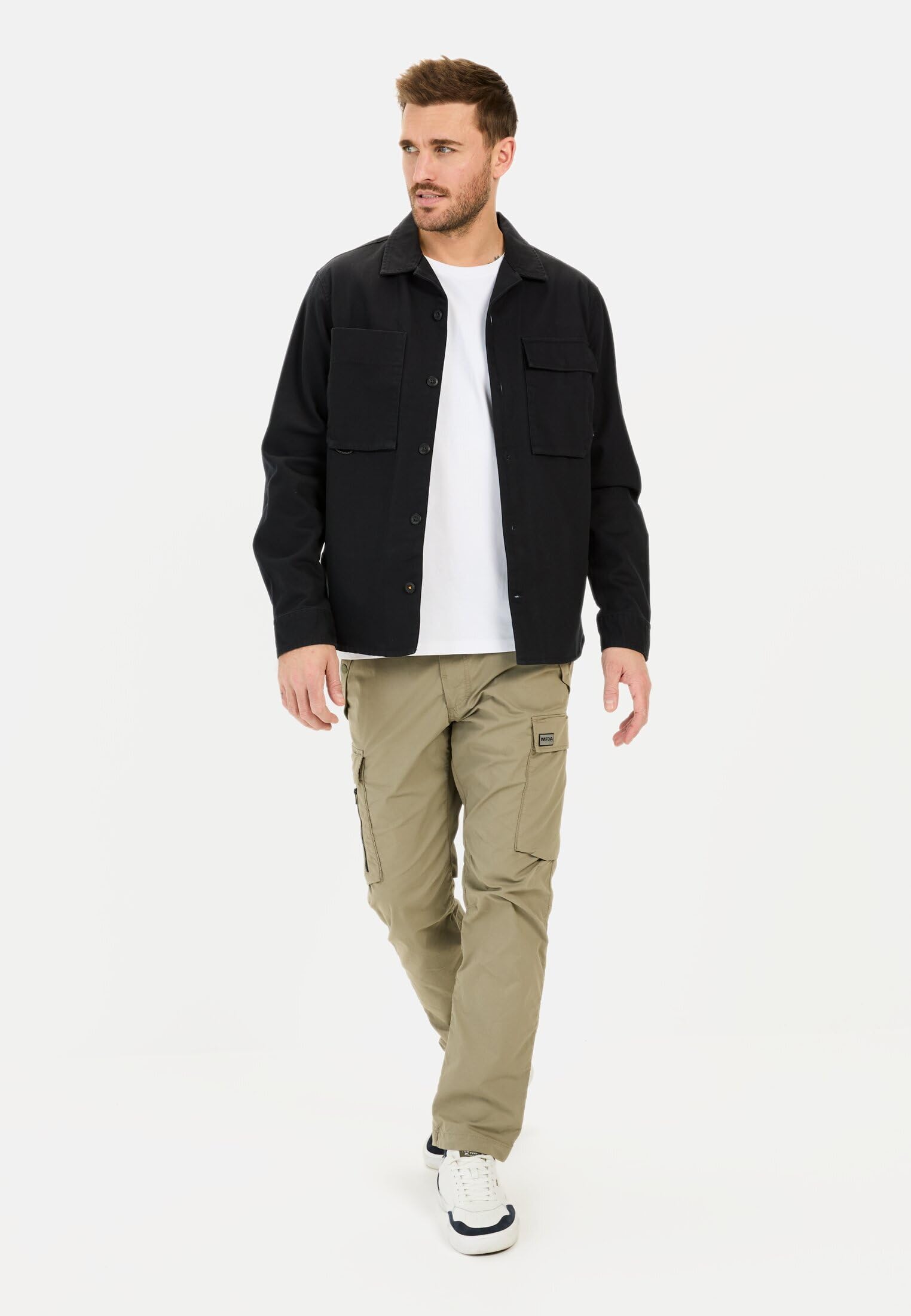camel active Herren Overshirt aus Reiner Baumwolle