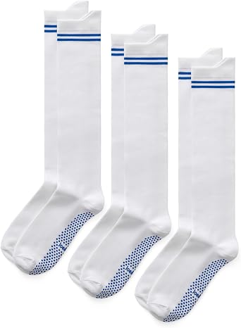 Joe & Bella Compressions Socks Big-Grip No-Slip Compression Socks For Women & Men - 15-20mmhg Non Slip 3 pack
