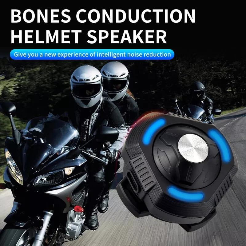 Bone Conduction Motorcycle Helmet Wireless Bluetooth Speaker Waterproof Earphone (Black) image 5 of 9 B0DS82HBZY