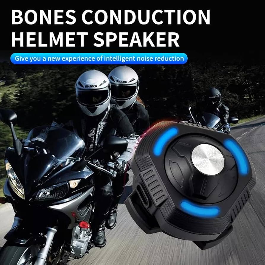 WXWBFAO Bone Conduction Motorcycle Helmet Wireless Bluetooth Speaker Waterproof Earphone (Green) : Electronics