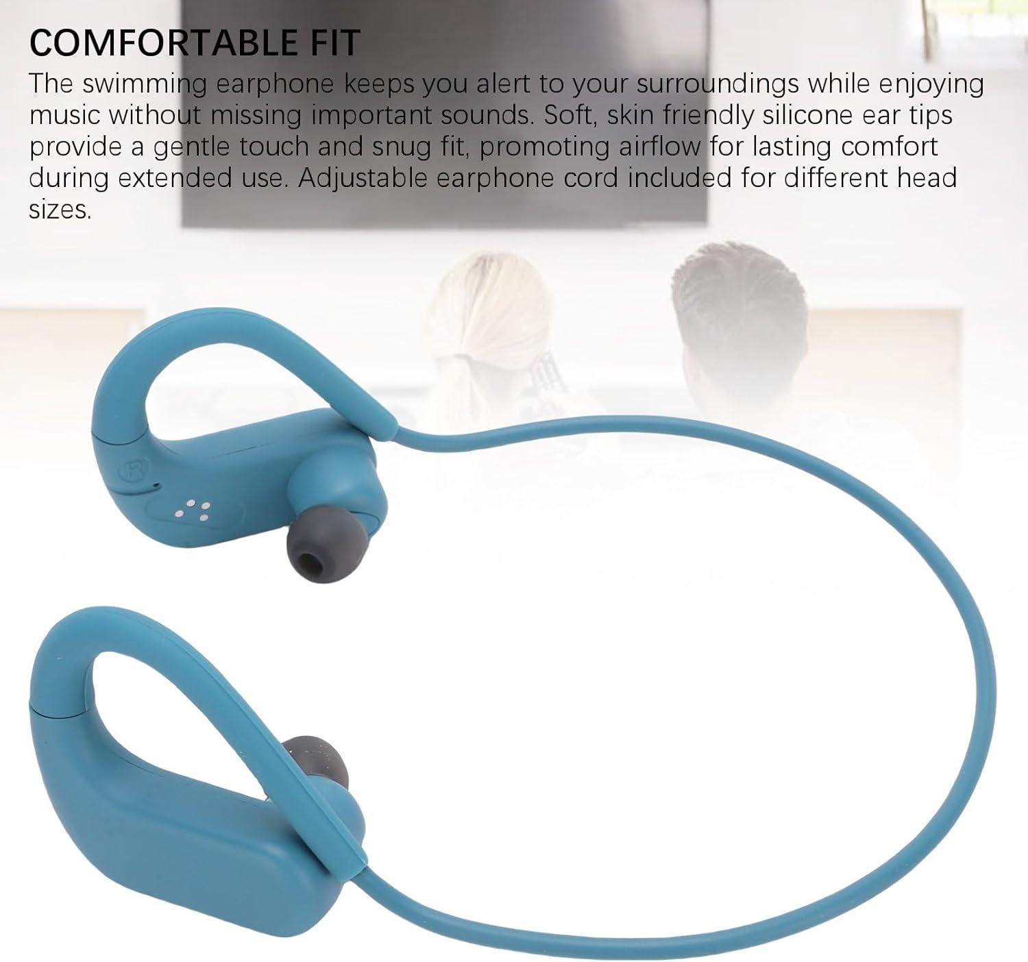 Fabater Bone Conduction Headphones, 5.4 Open Ear Headphones with Mic, IPX8 Water Proof 16H Playtime MP3 Mode 8GB Storage, for Swimming Running Cycling Sports