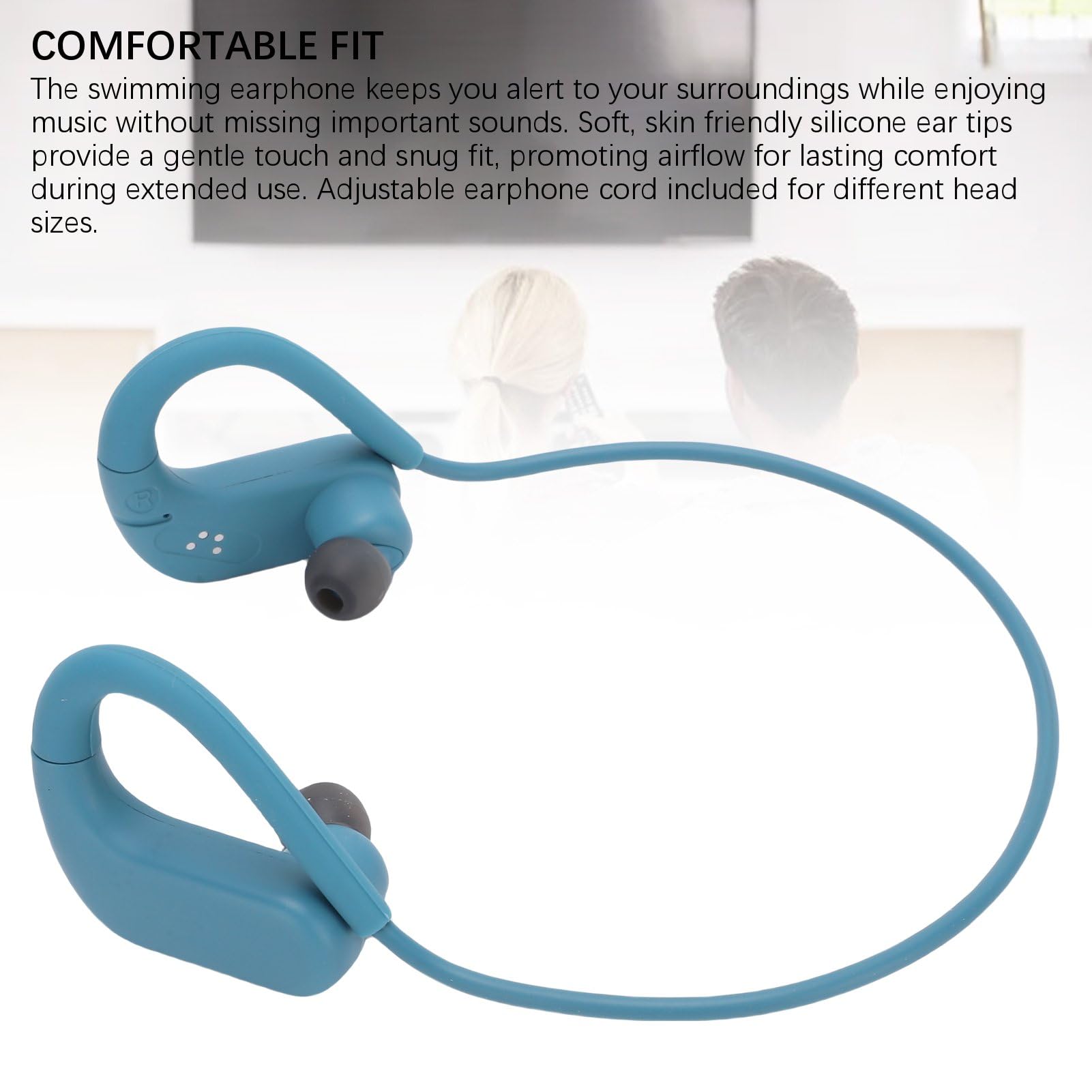VBESTLIFE Auriculares de Conducción de Huesos, Prueba de IPX8 para Natación, BT 5.4 y 8GB Modo MP3 16H Tiempo de Reproducción, Diseño de Orejas Abiertas para Altavoces para Gimnasio