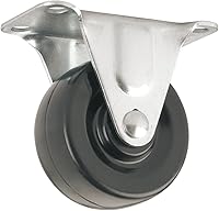 Vista 9 de Titan Casters by Waxman 4323399N - Rueda de goma resistente con placa superior giratoria, capacidad de carga de 175 libras, 2-1/2 pulgadas, cromada