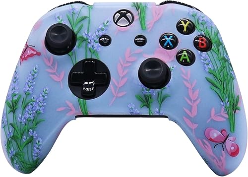 Miniatura 2 de Ralan Skins - Funda protectora de silicona para controlador de Xbox One, con agarre profesional para pulgar y gorra de calavera de gato, mariposa