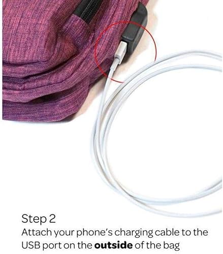 Miniatura 36 de Nupouch Mochila cruzada antirrobo, carga USB, mochila ligera para viajes, senderismo, todos los días