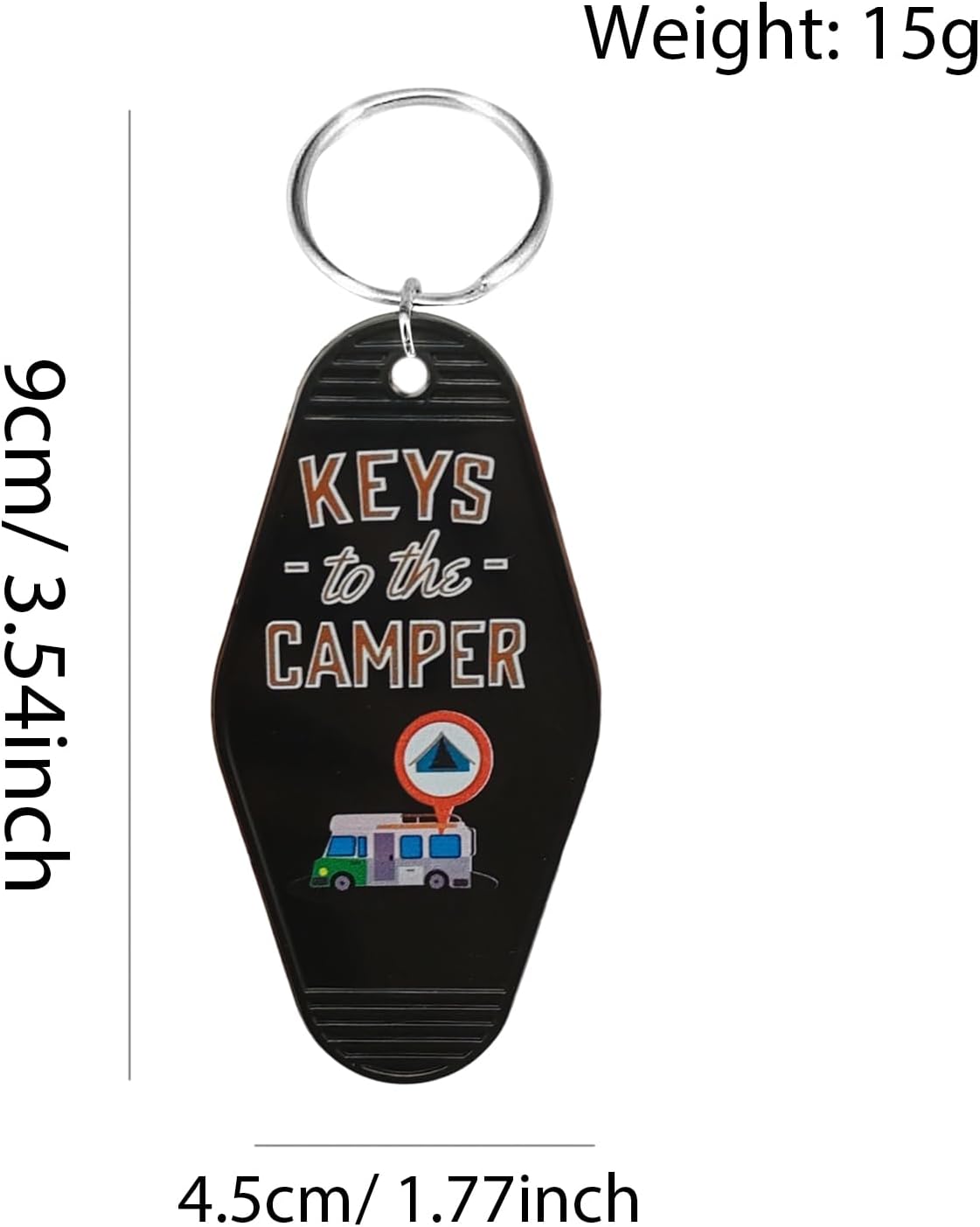 Keys to The Camper Keychain – Retro RV Key Chain for Trailer, Camping Accessories for Travel Lovers, Vintage Motel Style image 3