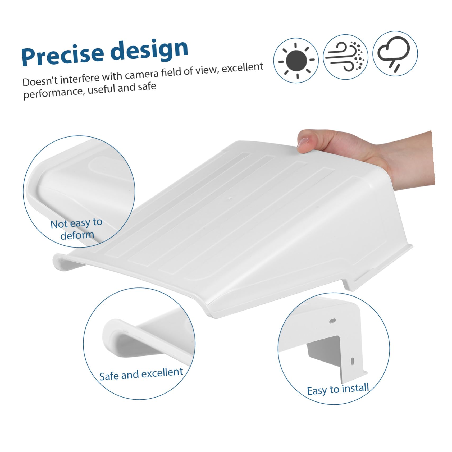 Lot de 4 Protections Étanches pour Caméra de Sécurité Extérieure – Capots Anti-Pluie, Anti-Soleil et Anti-poussière, Boîtiers Résistants aux Intempéries pour Surveillance