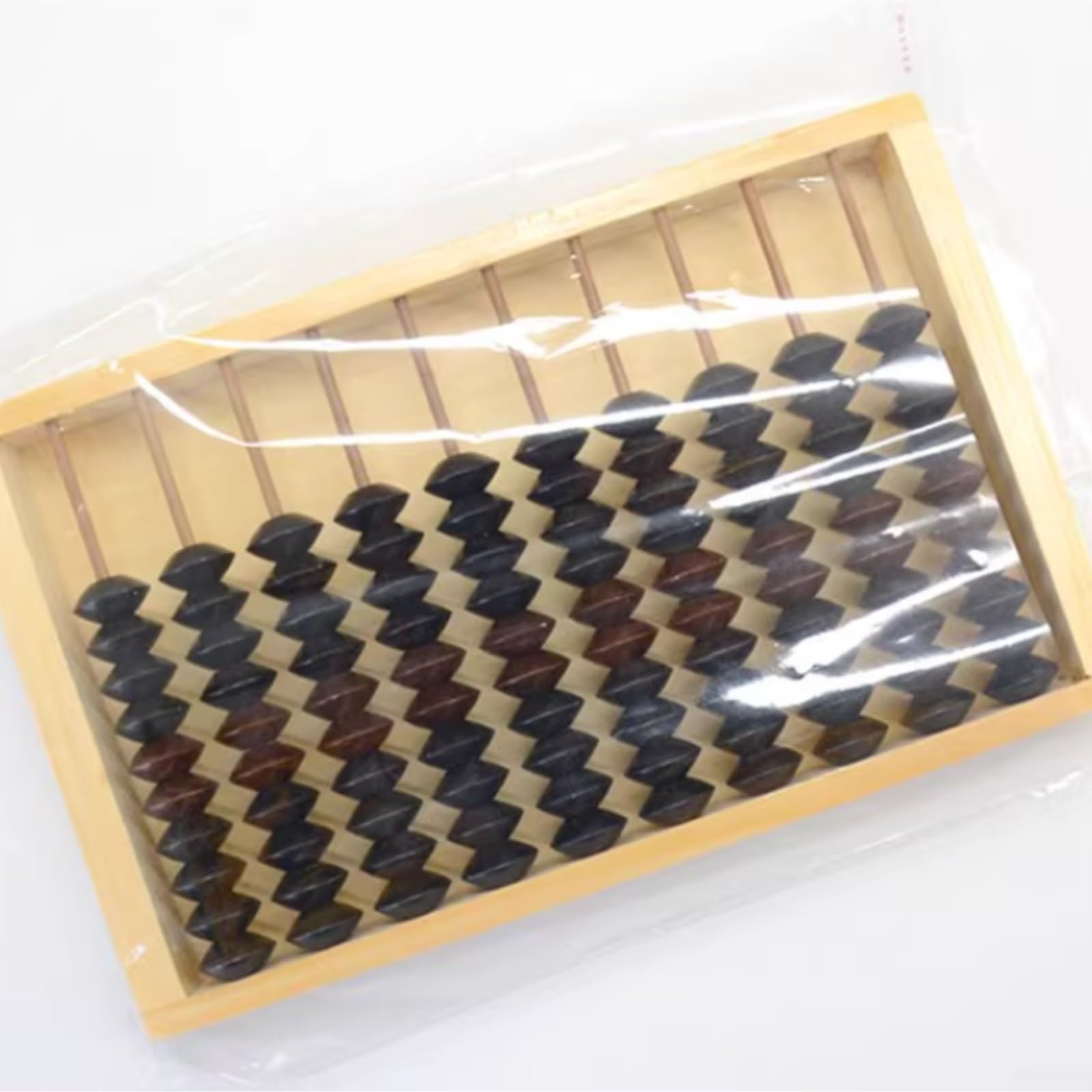 Abakus 10 Digitale 10 Perlen Abakus Japanischen Chinesischen Schule Rechner Mathematik Zählen Werkzeug Holzrahmen Rechenrahmen(Brown)